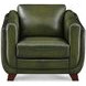 Godfrey Forrest Green Leather Upholstered Lounge Chair