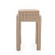 Kora Brown and White Upholstered Accent Stool