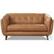 Sorella Cinnamon Brown Top Grain Leather Loveseat