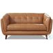 Sorella Cinnamon Brown Leather 70" Loveseat