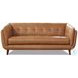 Sorella Cinnamon Brown Leather 84" Sofa