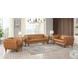 Sorella Cinnamon Brown Top Grain Leather Loveseat