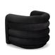 Curves Black Performance Fabric Upholstered Swivel Accent Chair