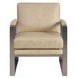 Corbin Nehir Sand Leather Upholstered Accent Chair