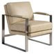 Corbin Nehir Sand Leather Upholstered Accent Chair