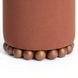 Dex Bronze Performance Vegan Mohair Upholstered Round Ottoman