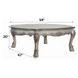 Dresden Vintage Bone White Oval Cocktail Table