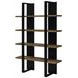 Danbrook Black And Aged Walnut Bookcase