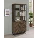 Millbrook Rustic Oak Herringbone And Gunmetal Bookcase