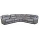 Dazzle Cobblestone Leather Modular Power Reclining Sectional with USB Charging