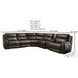 Dazzle Maximus Fossil Power Reclining 6 Piece Sectional with Power Headrest