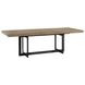 Eden Rustic Dune and Black 98" Extendable Rectangular Dining Table