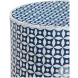 Attic White And Blue Accent Table