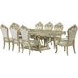 Monique Champagne and Beige Square Marble Top End Table