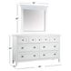 Bluehaven Chalk White and Dovetail Gray 7 Drawer Dresser with Rectangular Mirror