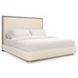 Anthology Beige and Dry Martini King Upholstered Panel Bed