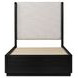 Modena Midnight Blue and Cream Twin Upholstered Panel Bed