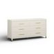 Dani Cream and Gold 6 Drawer Dresser