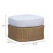 Axel Blue Performance Fabric Upholstered Outdoor Square Ottoman
