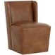 Ardent Tobacco Tan Upholstered Wheeled Dining Chair