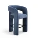 Malone Denim Blue Performance Fabric Upholstered Counter Height Stool