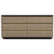 Madera Chocolate Koto Matte and Modern Walnut 6 Drawer Dresser