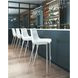 Magnus White And Brushed Stainless Steel Bar Stool Set Of 2