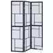900102 Black 3 Panel Folding Screen
