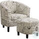 900210 Off White Accent Chair with Ottoman from Coaster ...