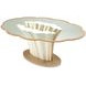 London Place Creamy Pearl 90" Oval Entry Table