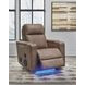 Flinlock Caramel Glider Power Recliner with Audio System