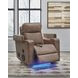 Flinlock Caramel Glider Power Recliner with Audio System