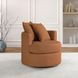 Debbie Burnt Orange Boucle Swivel Chair