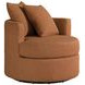 Debbie Burnt Orange Boucle Swivel Chair