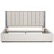 Alvara Stone and Taupe King Upholstered Platform Bed with LED