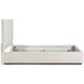 Alvara Stone and Taupe King Upholstered Platform Bed with LED