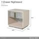 Pavira Stone 1 Drawer Nightstand with LED