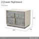 Pavira Stone 2 Drawer Nightstand with LED