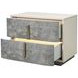 Alvara Stone 2 Drawer Nightstand with LED