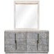 Alvara Stone 6 Drawer Dresser with Mirror and LED