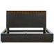 Kayner Charcoal King Platform Bed with LED and USB Charging