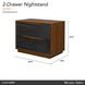 Kayner Charcoal 2 Drawer Nightstand with LED