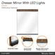 Kayner Charcoal Rectangular Dresser Mirror with LED