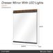 Kayner Charcoal Rectangular Dresser Mirror with LED