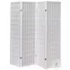902626 White 4 Panel Folding Screen