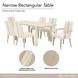 Lotus Bay Sand 100" Extendable Rectangular Narrow Dining Table