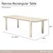 Lotus Bay Sand 100" Extendable Rectangular Narrow Dining Table