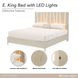 Lotus Bay Sand King Panel Bed with LED and USB Charging