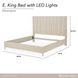 Lotus Bay Sand King Panel Bed with LED and USB Charging