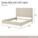 Lotus Bay Sand Queen Panel Bed with LED and USB Charging